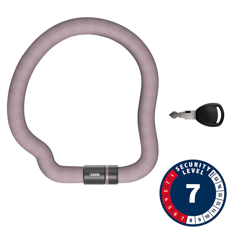 Abus, Goose 6206K, Chain Lock, Key, 6mm, 110cm, 3.6', Pink
