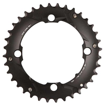 SRAM, 36T, 10 sp, BCD 104mm, 4-Bolt, Outer Chainring, For L-pin GXP, Aluminum, Black, 11.6215.188.430