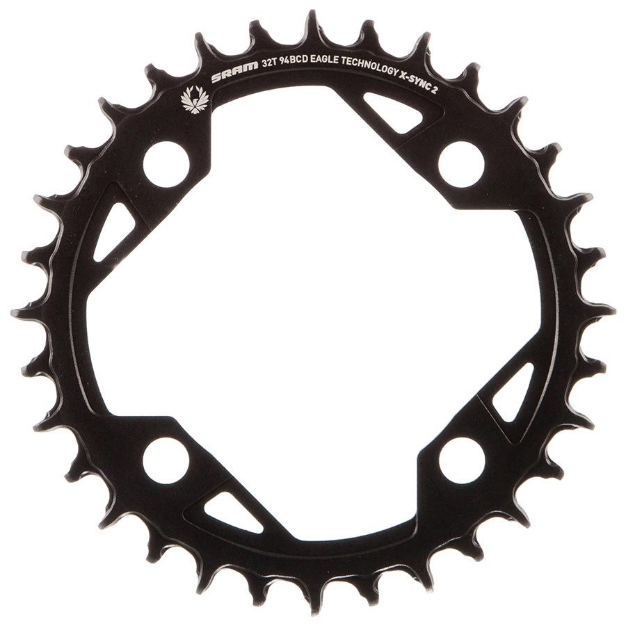 SRAM, X-SYNC 2 94mm Light E-MTB, Chainring, Teeth: 32, Speed: 11/12, BCD: 94, Bolts: 4, Aluminum, Black