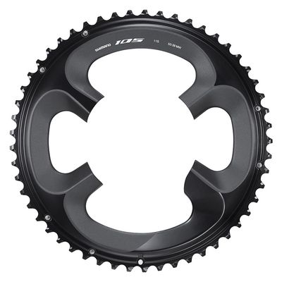 Shimano, 105 FC-R7000, Chainring, Teeth: 53, Speed: 11, BCD: 110, Bolts: 4, Outer, Aluminum, Black, Y1WV98050