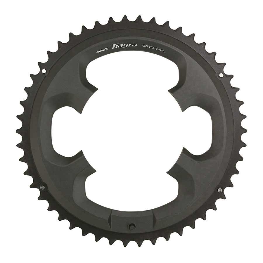 Shimano, Tiagra FC-4700, Chainring, Teeth: 50, Speed: 10, BCD: 110, Bolts: 4, Outer, Aluminum, Grey, Y1RC98050