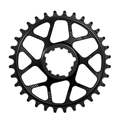 Works Components, SRAM GXP Direct Mount, Chainring, Teeth: 34, Speed: 12, BCD: Direct Mount SRAM 3 Bolt, Front, 7075-T6 Aluminum, Black