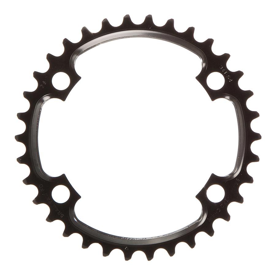 SRAM, Road 110mm Asymmetrical, Chainring, Teeth: 34, Speed: 11, BCD: 110, Bolts: 4, Inner, Steel, Black