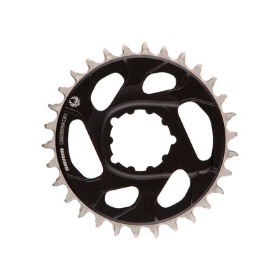 SRAM, X-SYNC Eagle Aluminum -4mm F1, Chainring, Teeth: 34, Speed: 12, BCD: Direct Mount SRAM 3 Bolt, Bolts: 3, Aluminum, Black
