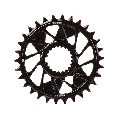 Wheels Manufacturing, Shimano DM T-Type Outboard, Chainring, Teeth: 30, Speed: 12, BCD: Direct Mount Shimano, Single, 7075 Aluminum, Black Wheels Manufacturing, Shimano DM T-Type Outboard, Chainring, Teeth: 30, Speed: 12, BCD: Direct Mount Shimano, Single, 7075 Aluminum, Black