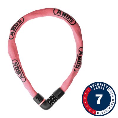 Abus, Tresor 6807C, Chain Lock, Combination, 7mm, 110cm, 3.6', Rose Blush