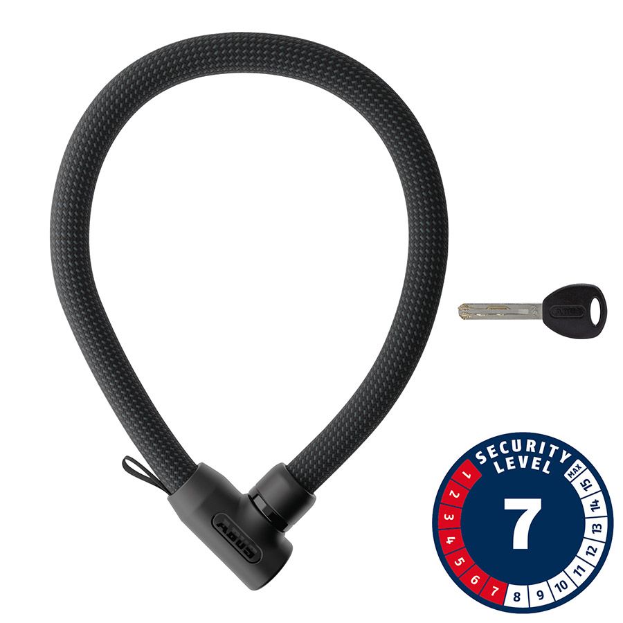 Abus, Yarnit 4004K, Chain Lock, Key, 4mm, 85cm, 2.8', Black