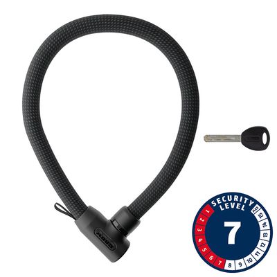 Abus, Yarnit 4004K, Chain Lock, Key, 4mm, 85cm, 2.8', Black
