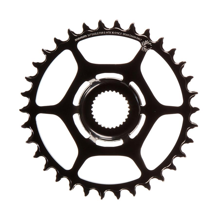 SRAM, X-SYNC 2 Bosch, Chainring, Teeth: 34, Speed: 12, BCD: Direct Mount, Single, Steel, Black