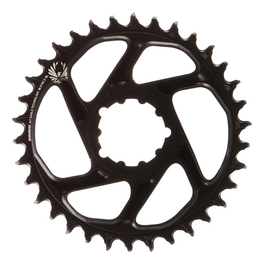 SRAM, X-SYNC 2 SL 3mm, Chainring, Teeth: 34, Speed: 11/12, BCD: Direct Mount, Single, Aluminum, Black