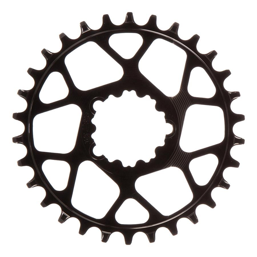 Works Components, SRAM GXP Direct Mount, Chainring, Teeth: 30, Speed: 12, BCD: Direct Mount SRAM 3 Bolt, Front, 7075-T6 Aluminum, Black