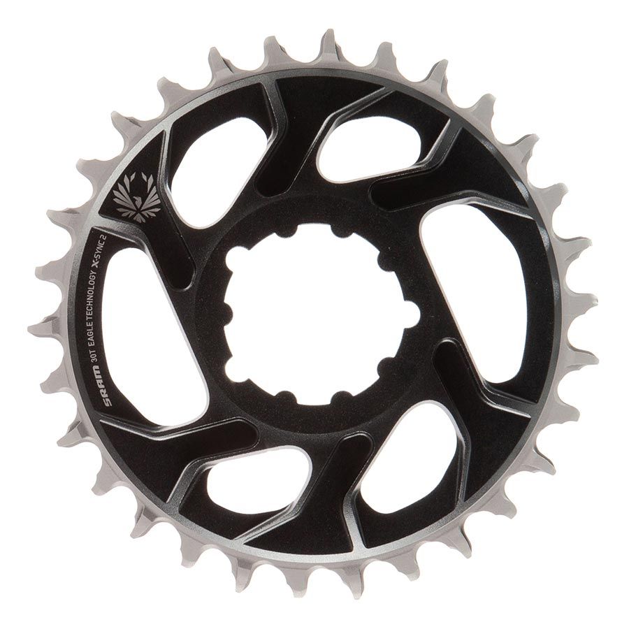 SRAM, Eagle, Chainring, Teeth: 30, Speed: 11/12, BCD: Direct Mount, Aluminum, Grey, 6mm