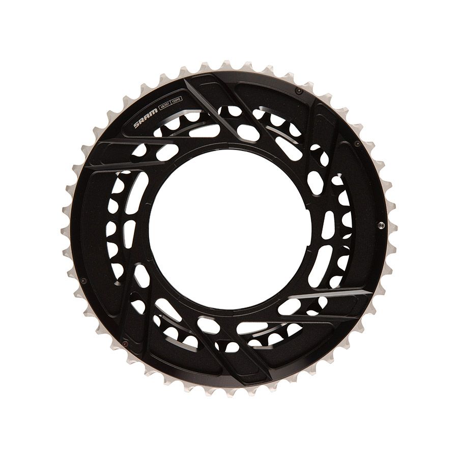 SRAM, Force E1 2x Thread Mount, Chainring, Teeth: 48/35, Speed: 12, BCD: Thread Mount, Black