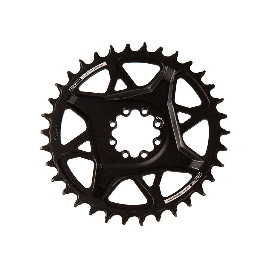 SRAM, S1000 Aluminum 8 Bolt, Chainring, Teeth: 34, Speed: 12, BCD: Direct Mount, Bolts: 8, Aluminum, Black