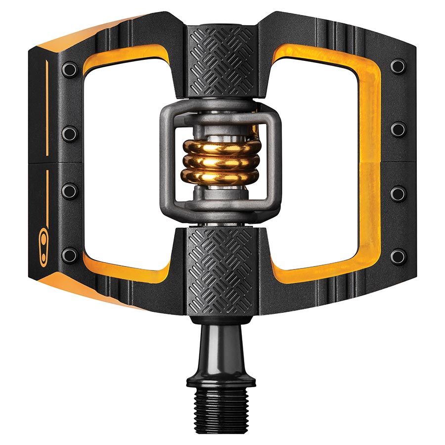 crankbrothers, MALLET DH 11, Pedals, Body: Aluminum, Spindle: Cr-Mo, 9/16'', Black &amp; Gold / Gold Spring, Pair