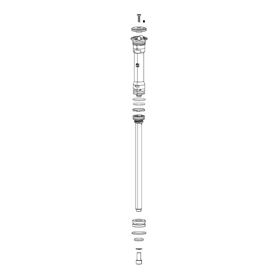 RockShox, Damper for Paragon Gold Remote, Remote 10mm (2013+ PushLoc, OneLoc, Twistloc) Moco (Includes Spool, Cable Clamp &amp; Screw) - Paragon Gold RL A1+, 11.4018.097.002