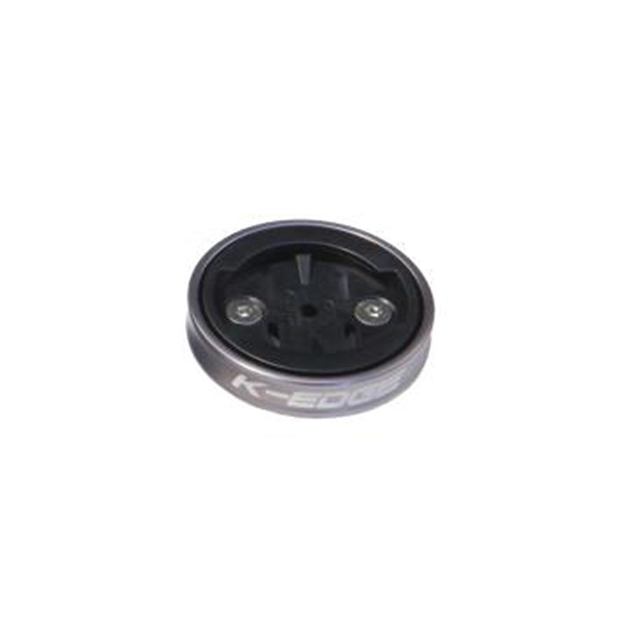 K-Edge, Gravity Cap Garmin 1/4 Turn, Top cap mount, Gun Metal