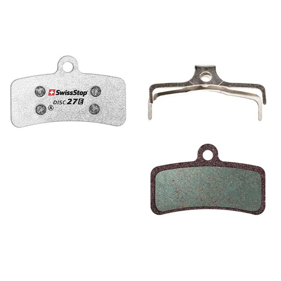 SwissStop, Disc 27 E, Disc brake pads, Shape: XTR 9120/8120/8020, SLX 7120, Saint 820, TRP Slate T4, Quadiem, BR-M9120, BR-M8020, BR-M810, BR-M640, BR-MT520, Organic, Pair