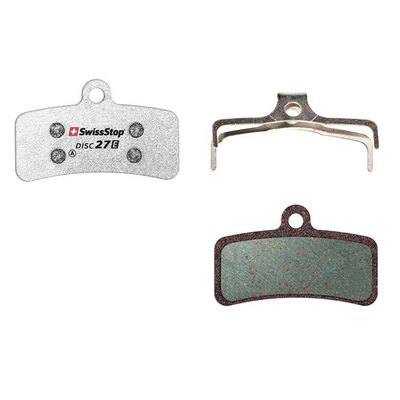 SwissStop, Disc 27 E, Disc brake pads, Shape: XTR 9120/8120/8020, SLX 7120, Saint 820, TRP Slate T4, Quadiem, BR-M9120, BR-M8020, BR-M810, BR-M640, BR-MT520, Organic, Pair