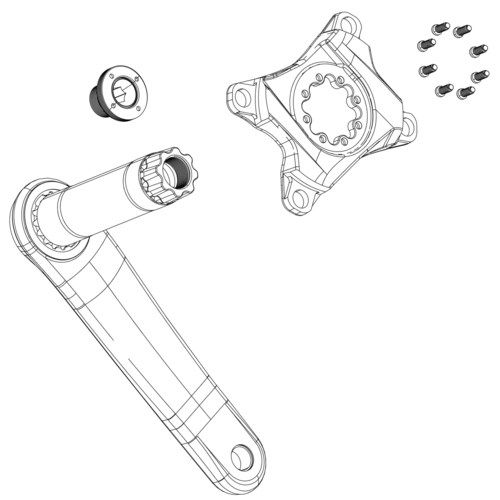 SRAM, Crank Arm Bolt for Force E1, Crank Bolt, 11.6118.073.005