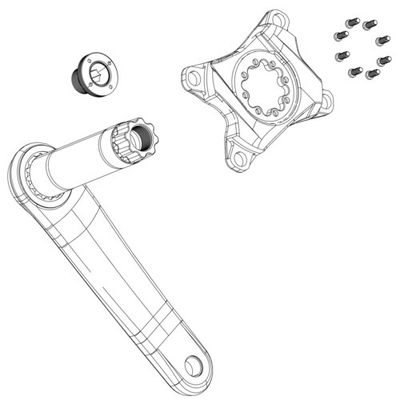 SRAM, Crank Arm Bolt for Force E1, Crank Bolt, 11.6118.073.005
