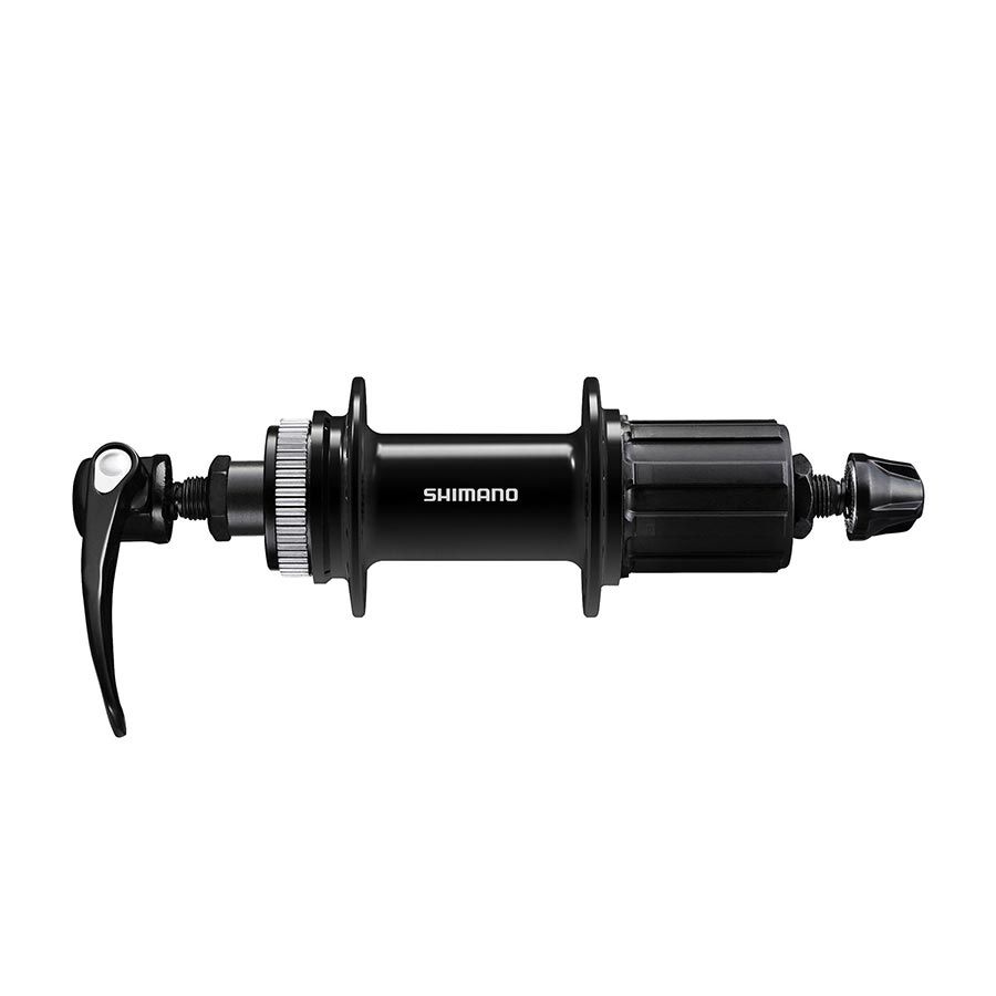 Shimano, FH-QC400, Disc Hub, Rear, 36H, Center Lock, QR, 135mm, Shimano HG, Black, EFHQC400HMAZBP