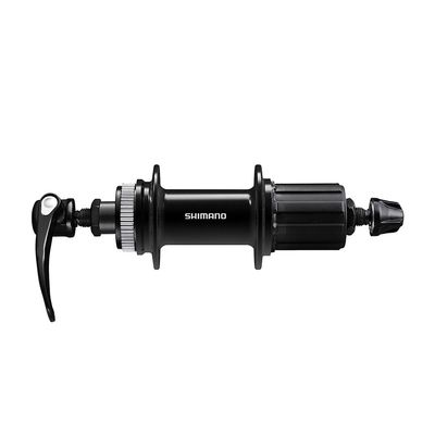 Shimano, FH-QC400, Disc Hub, Rear, 36H, Center Lock, QR, 135mm, Shimano HG, Black, EFHQC400HMAZBP
