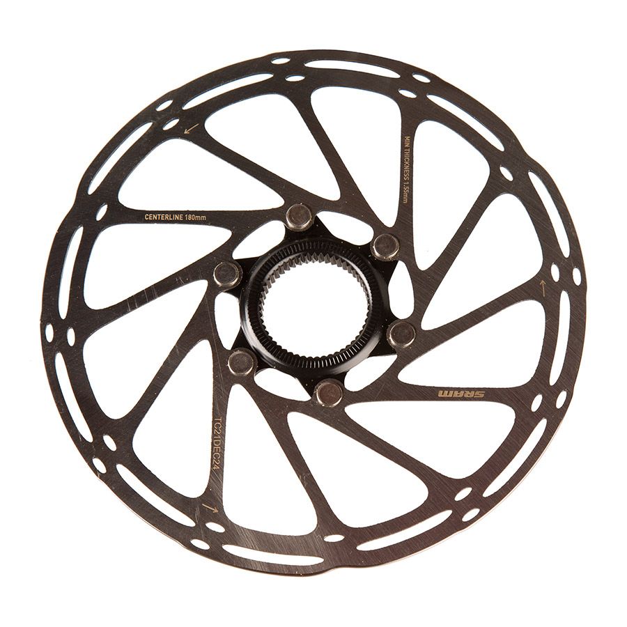 SRAM, Centerline CenterLock Black, 180mm, Center Lock
