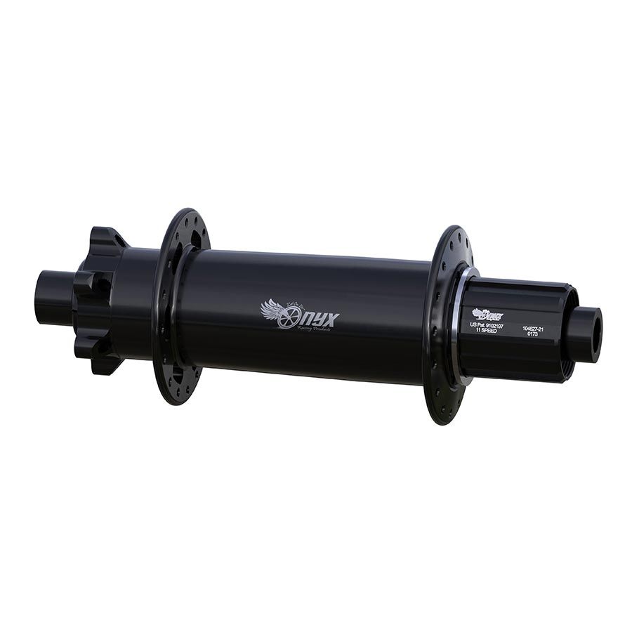 Onyx Racing Products, FAT, Disc Hub, Rear, 32H, 12mm TA, 197mm, Shimano HG 11, Black