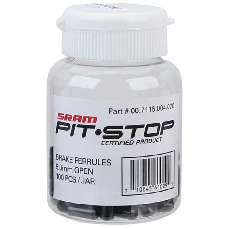 SRAM, Brass Ferrule, 5mm, Black, 100pcs