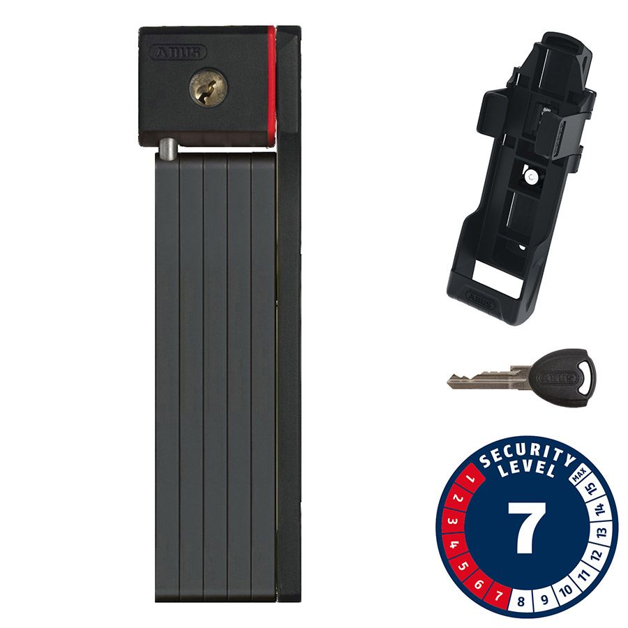 Abus, Bordo uGrip 5700 SH, Folding Lock, Key, 80cm, 2.6', 5mm, Black