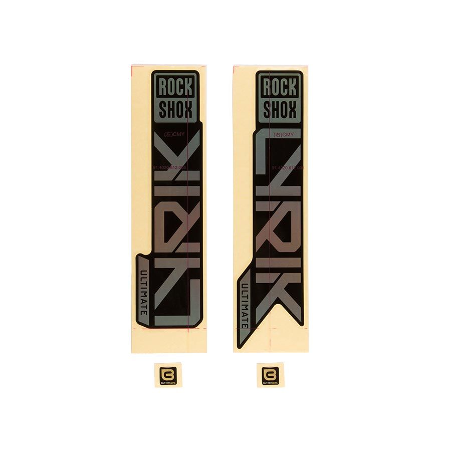 RockShox, Decal Kit for Lyrik Ultimate 2023, Gloss Rainbow for High Gloss Black