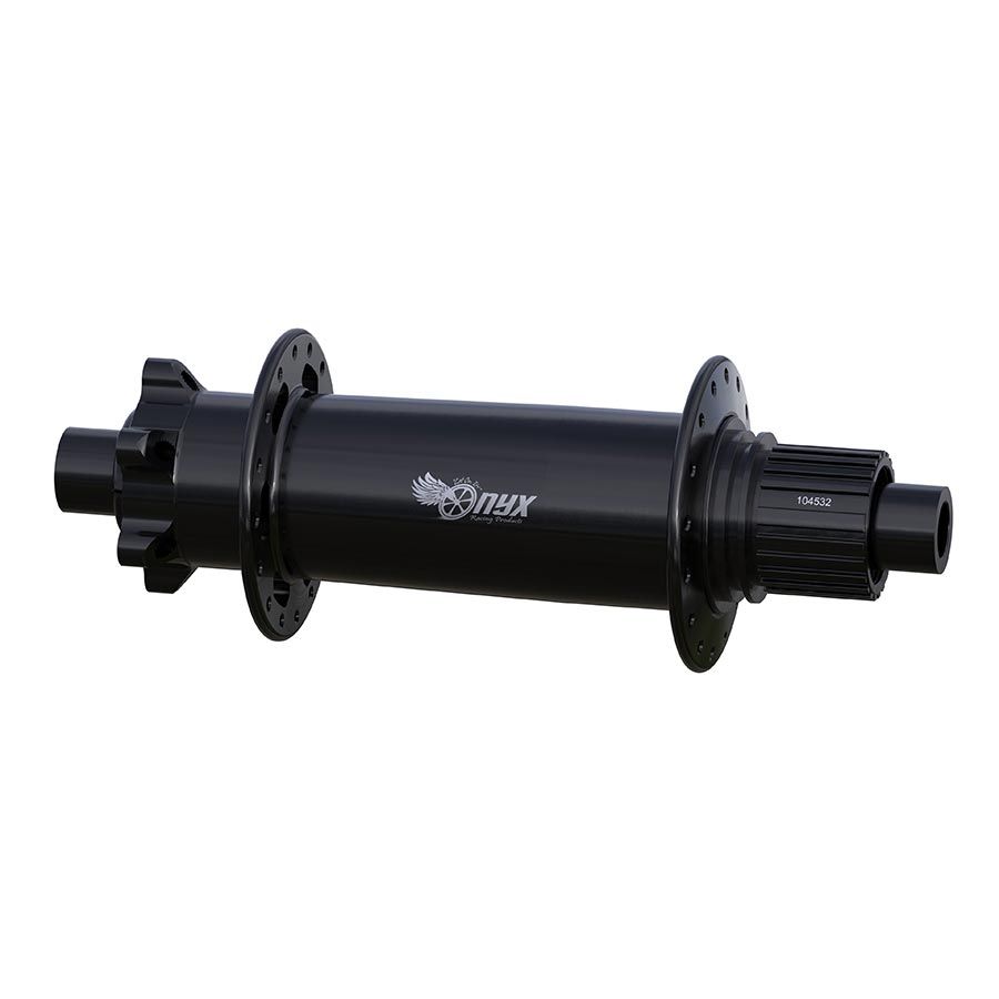 Onyx Racing Products, FAT, Disc Hub, Rear, 32H, 12mm TA, 197mm, Shimano Micro Spline, Black