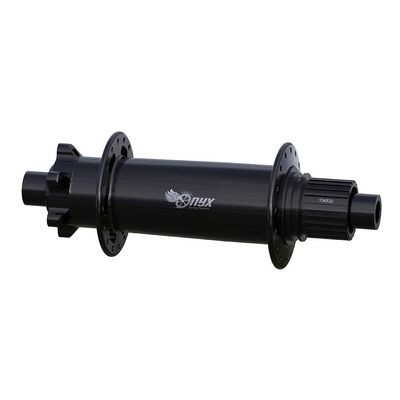 Onyx Racing Products, FAT, Disc Hub, Rear, 32H, 12mm TA, 197mm, Shimano Micro Spline, Black