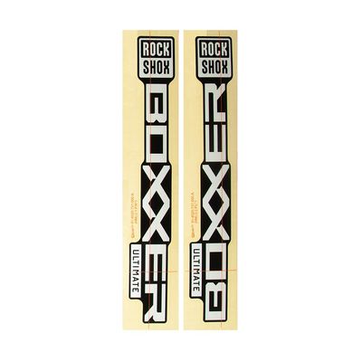 RockShox, Decal Kit for BoXXer Ultimate D1, Silver for Gloss Black