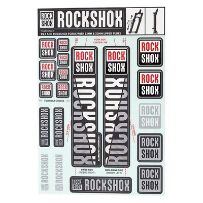 RockShox, 35mm Decal Kit - MY18, White, Kit