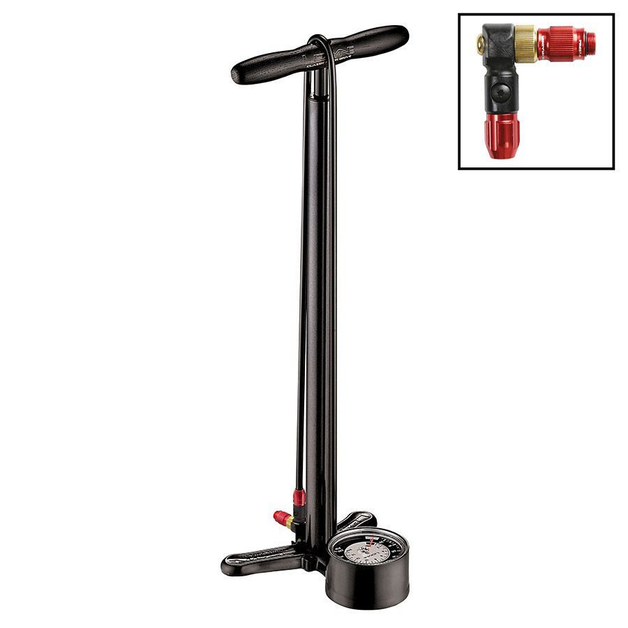 Lezyne, Classic Floor Drive 3.5", Floor Pump, ABS-1 Pro Chuck, 220psi, Black