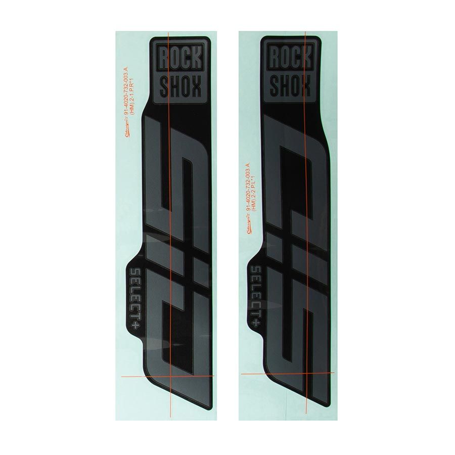 RockShox, Decal Kit for SID 35 D1, Gloss Grey for Diffusion Black, Kit