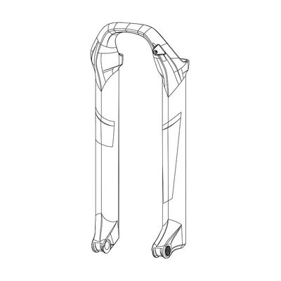RockShox, Lower Leg for Pike 26 15 DFBLK, 11.4018.006.192
