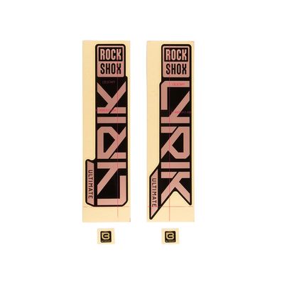 RockShox, Decal Kit for Lyrik Ultimate for 2023, Matte Copper for High Gloss Black