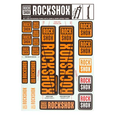 RockShox, 30/32mm Decal Kit, NE02 Orange