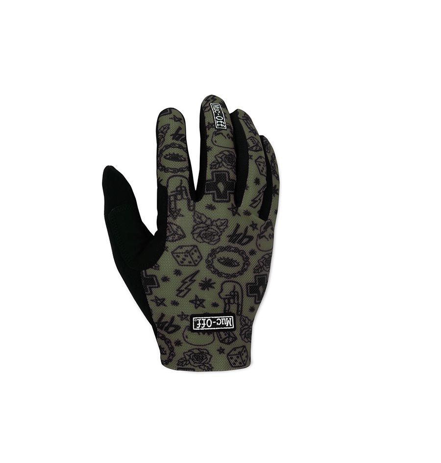 Muc-Off, Lightweight Mesh Rider, Full Finger Gloves, Green, XL, Pair