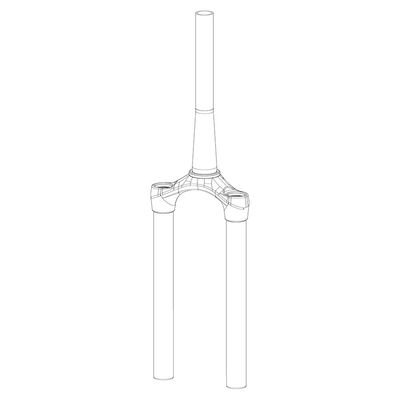 RockShox, Reba A7 CSU, SOLO AIR 27 150mm MAX ALUMINUM TAPER DIFFUSION BLACK (NO GRADIENTS) - REBA A7 130-150mm (2018+)
