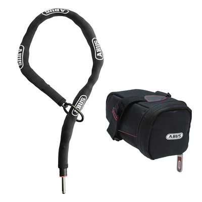 Abus, ACH Classic AdptrChn + FrmLock, Frame Lock, 130cm, 5.5mm, Black