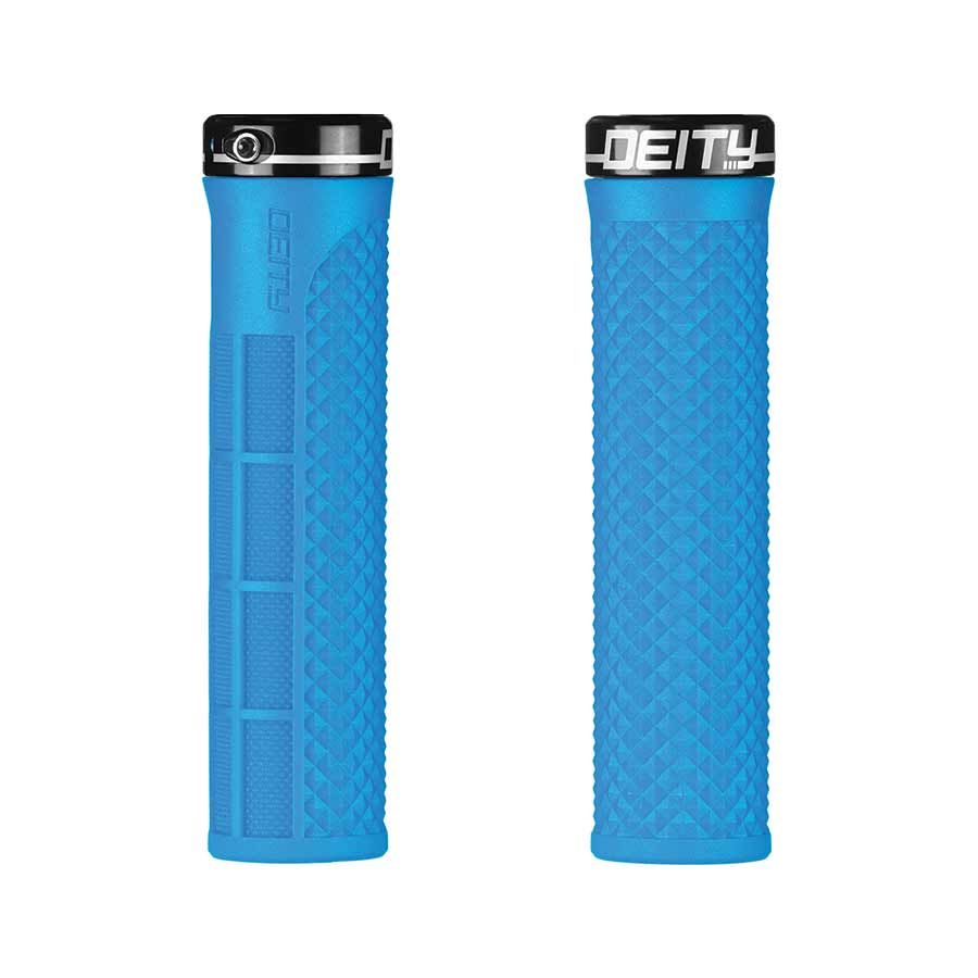 Deity, LockJaw, Grips, 132mm, Blue, Pair