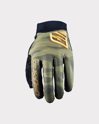 Five Gloves, XR-Pro, Full Finger Gloves, Kaki / Fluo Orange, M, Pair