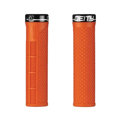 Deity, LockJaw, Grips, 132mm, Orange, Pair