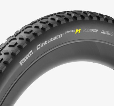 Pirelli, Cinturato Gravel M HP-Line, Gravel Tire, 700x40C, Folding, Tubeless Ready, SmartEVO GR, ProWALL Gravel, 120TPI, White