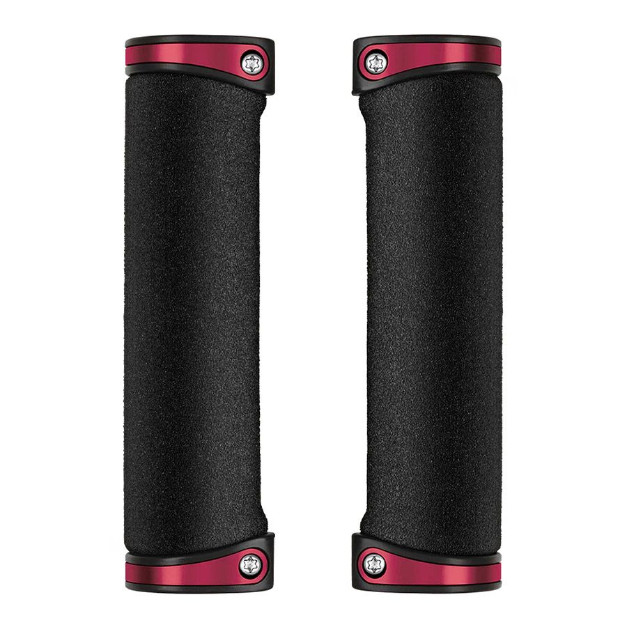 crankbrothers, Cobalt Grips, Grips, 130mm, Black/Red, Pair