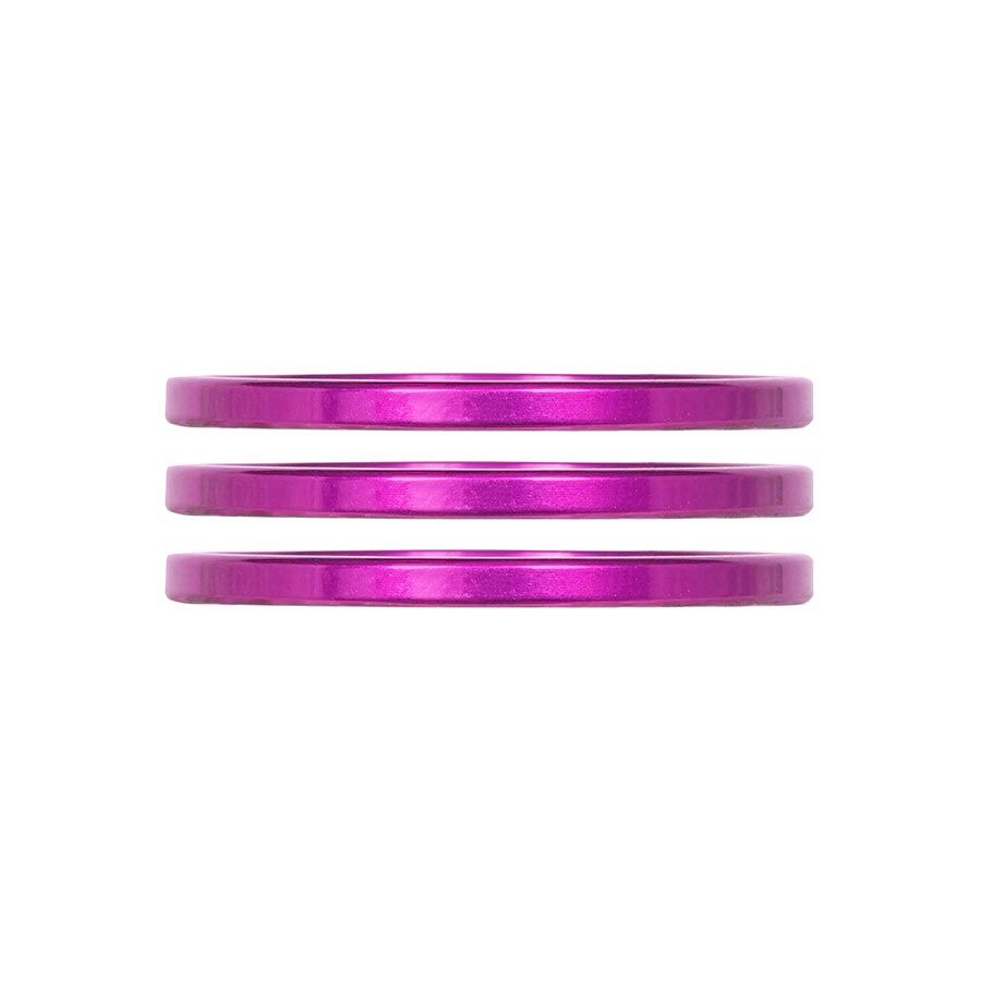 Industry Nine, iRiX, Headset Spacer, 1-1/8'', Height: 2.5mm, Aluminum, Purple, 3pcs